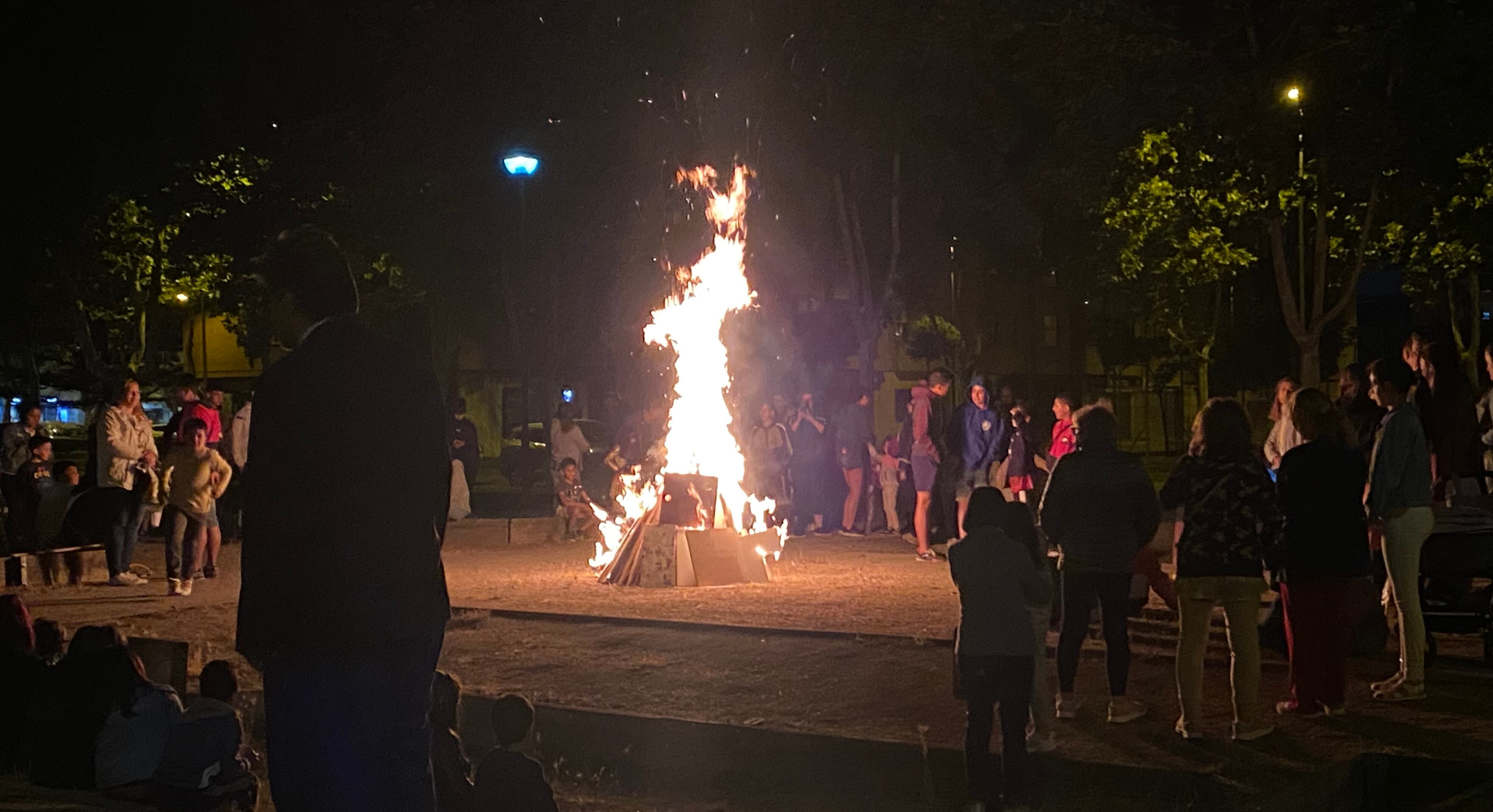 Hoguera de San Juan en Aranda, el pasado año