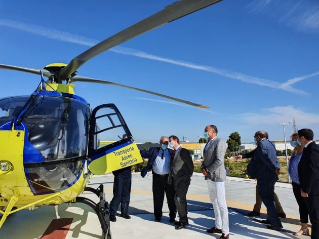 Inauguración del helipuerto en Tarancón