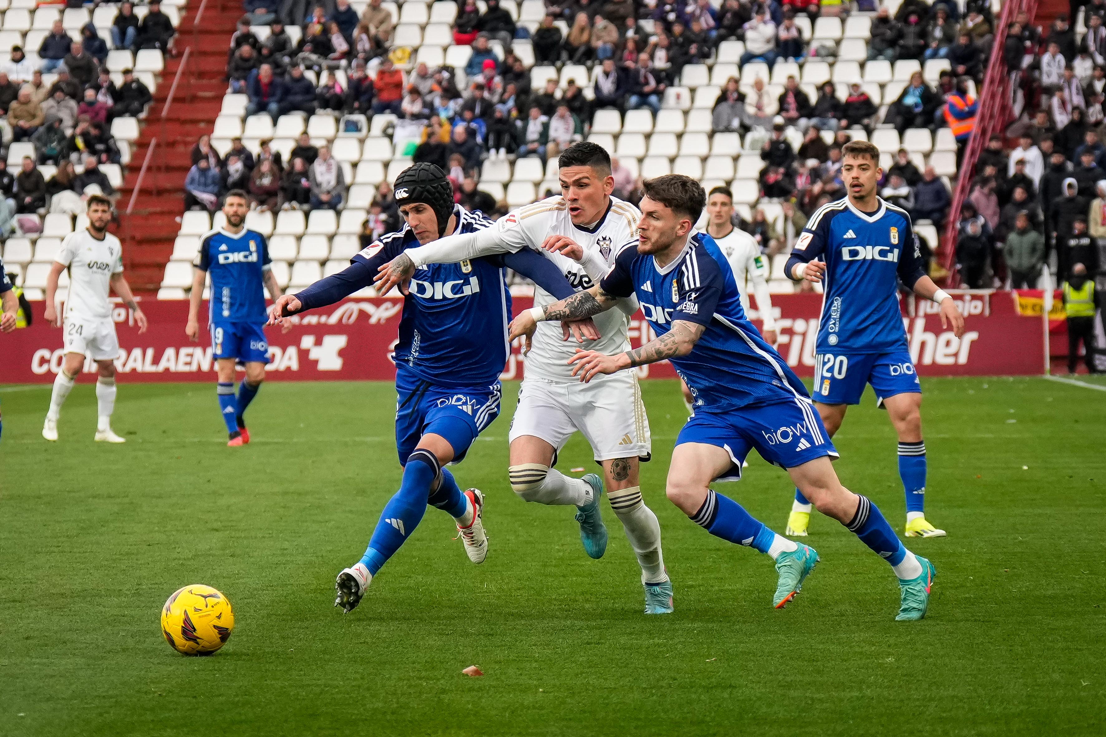 Partido de la jornada 30 de la Segunda División 2023-2024 de la liga de fútbol española, Liga Hypermotion, entre Albacete-Oviedo disputado el 9/3/2024 en el Carlos Belmonte. Foto Josema Moreno