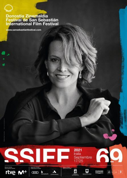 La actriz estadounidense Sigourney Weaver será la imagen del 69 Festival de San Sebastián.