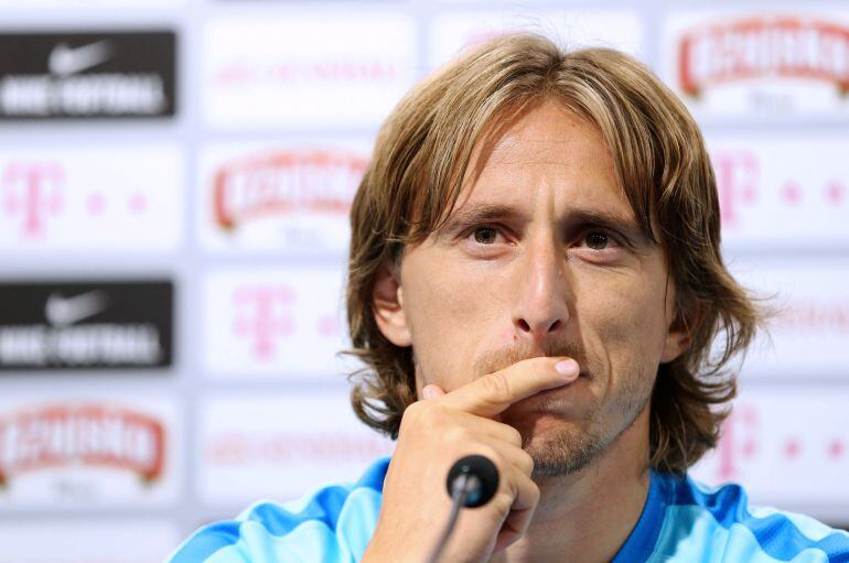 Modric en rueda de prensa