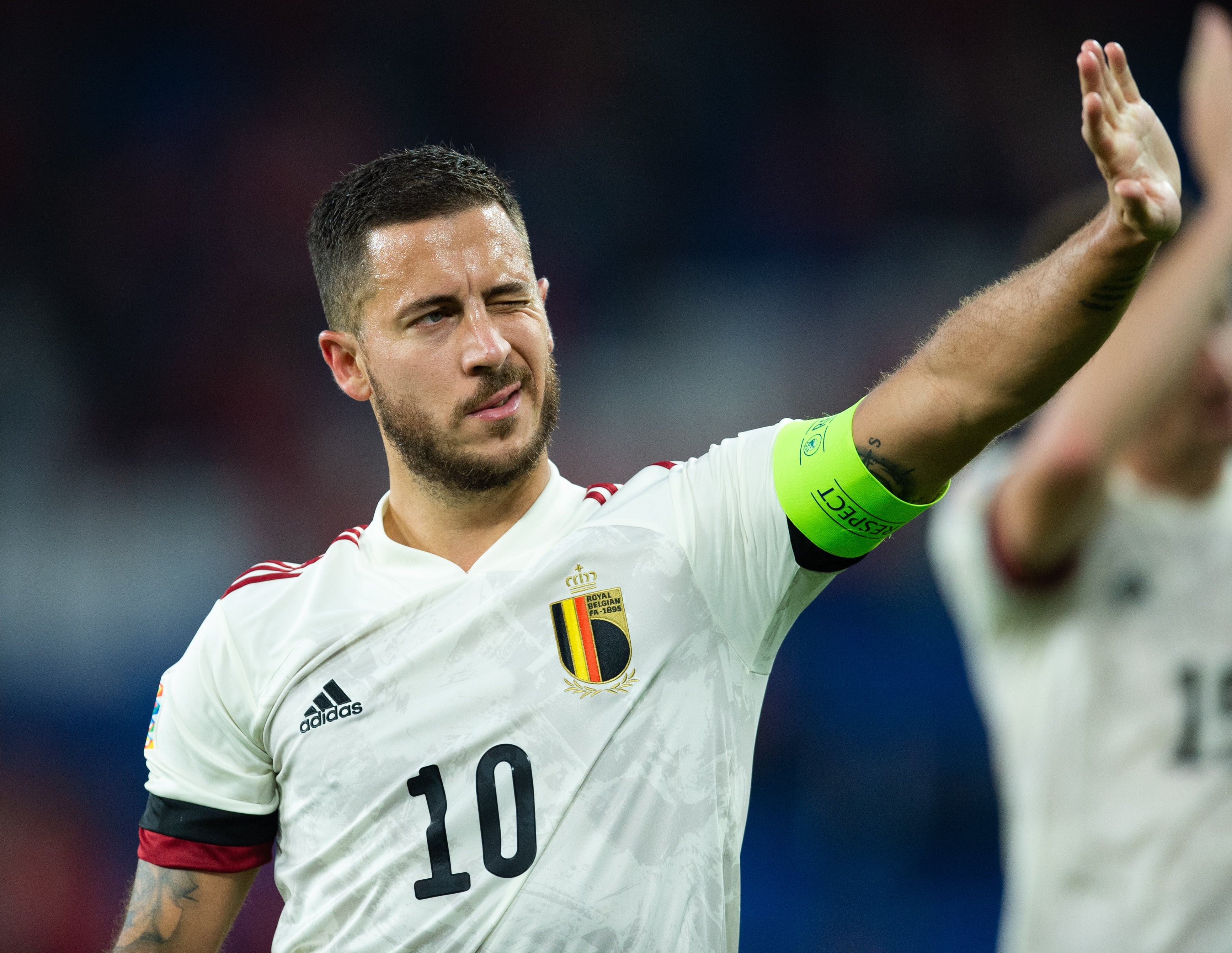 Eden Hazard, en un partido del parón con Bélgica 