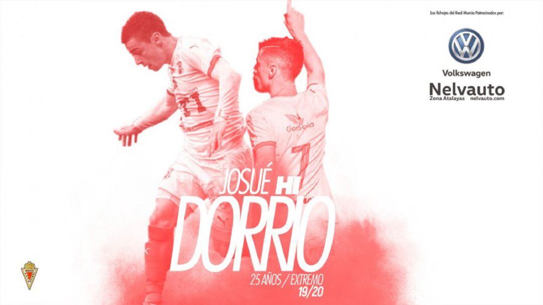 Josué Dorrio es el último fichaje del Real Murcia