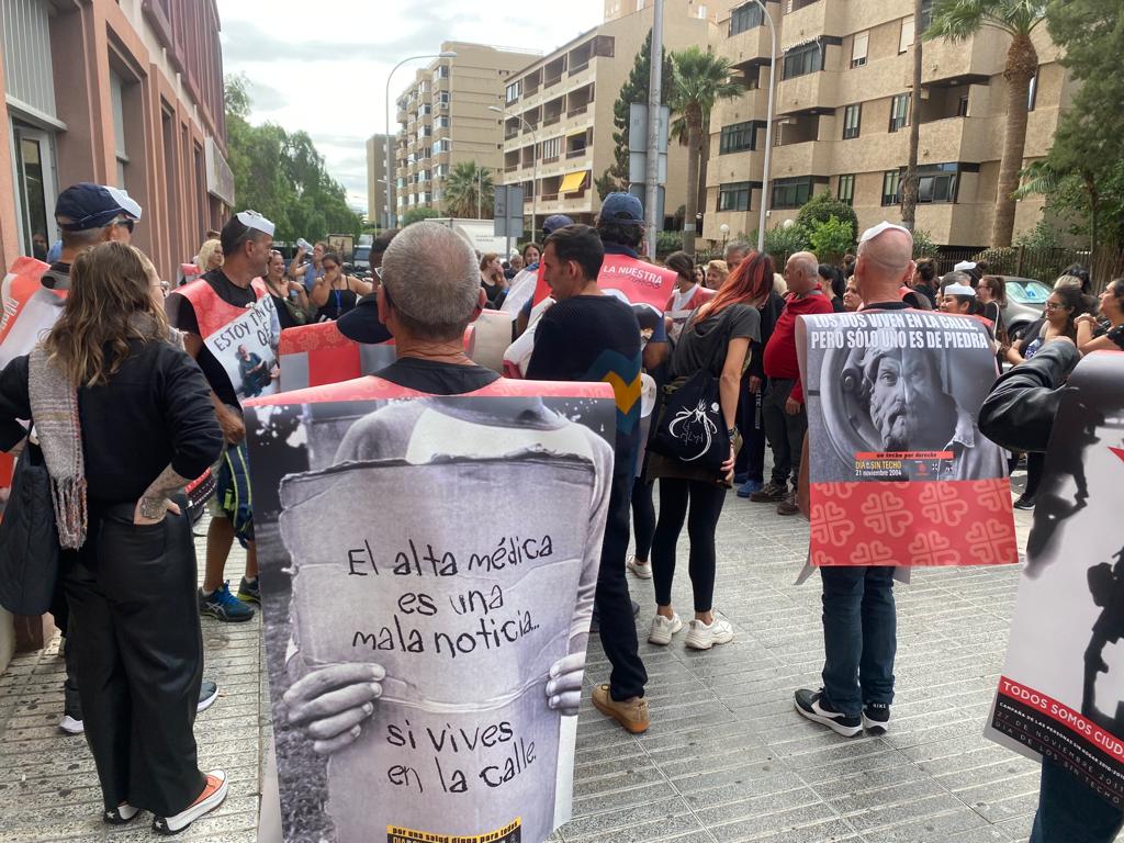 Protesta por la situación del colectivo de personas sin hogar