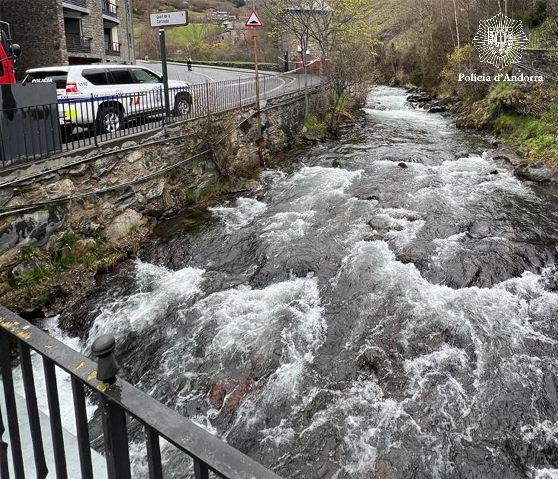 Zona de la Cortinada on la policia ha localitzat aquest migdia el cadàver d'una dona al riu