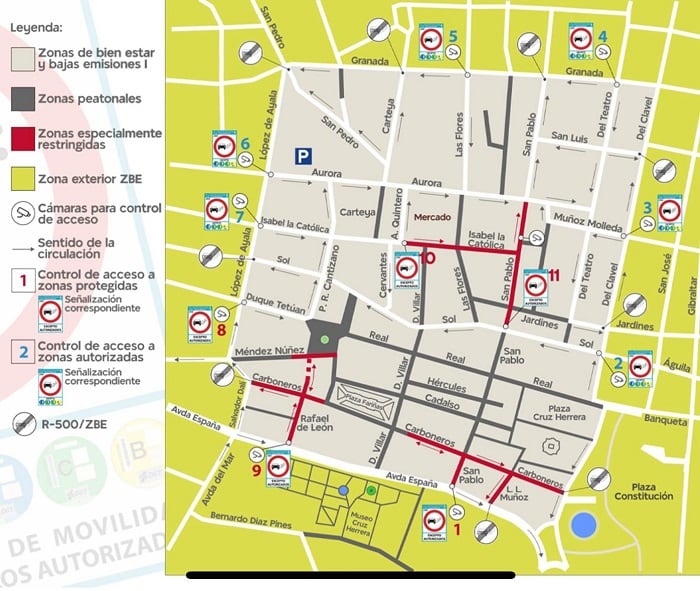 Plano de la zona de bajas emisiones
