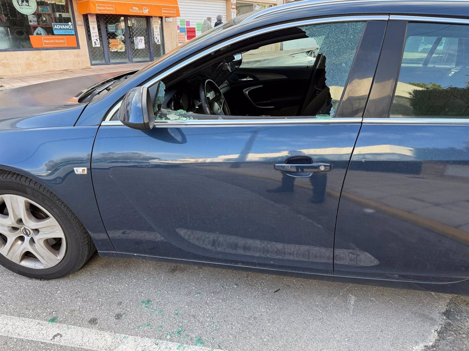 Uno de los coches afectados