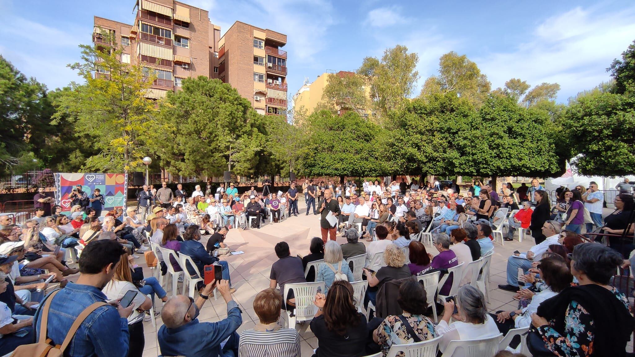 Manolo Copé, candidato a la Alcaldía de Alicante, interviene en el mitin de la Cochera de Tranvías de Alicante