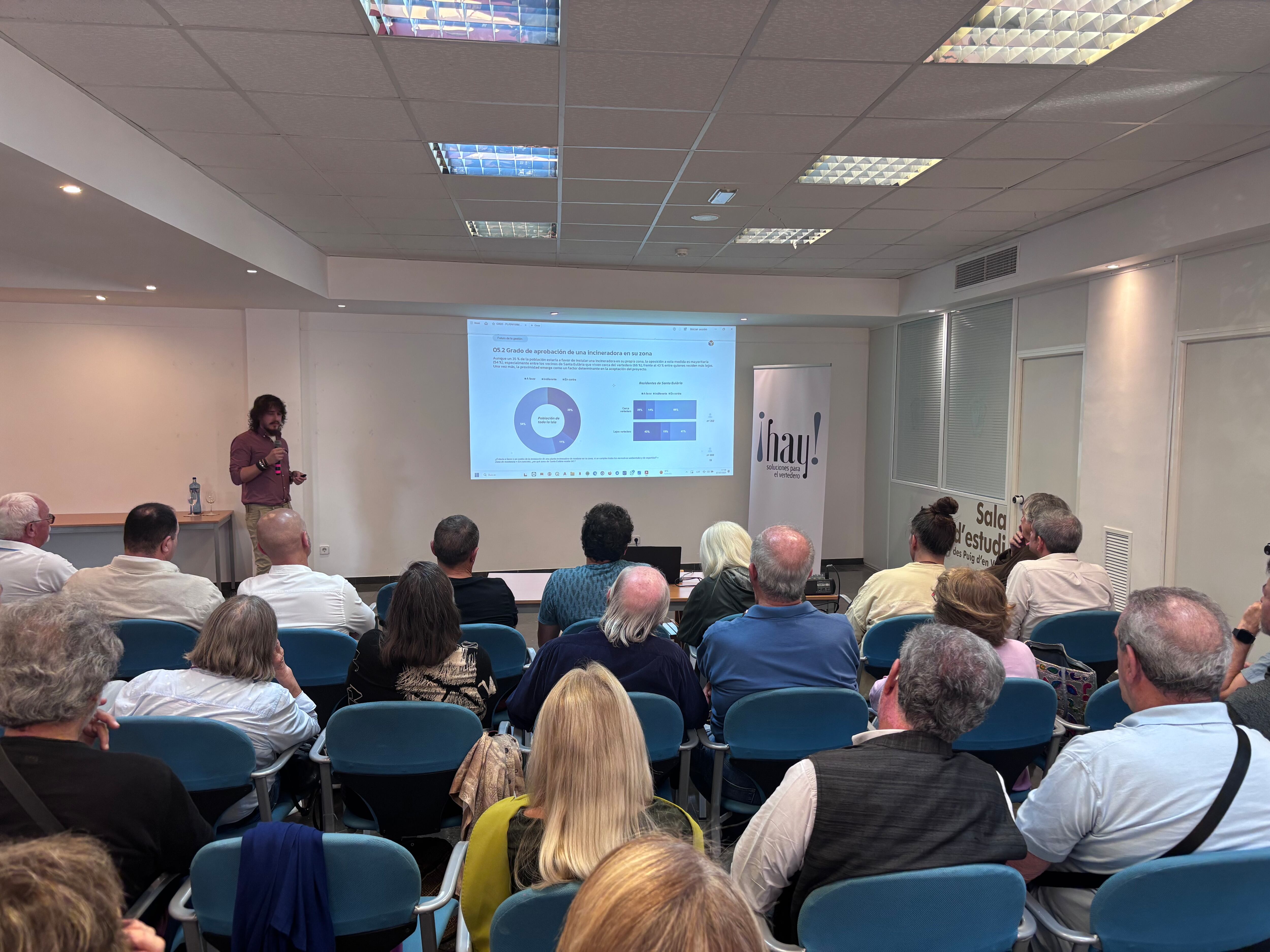 Un momento durante la presentación del estudio