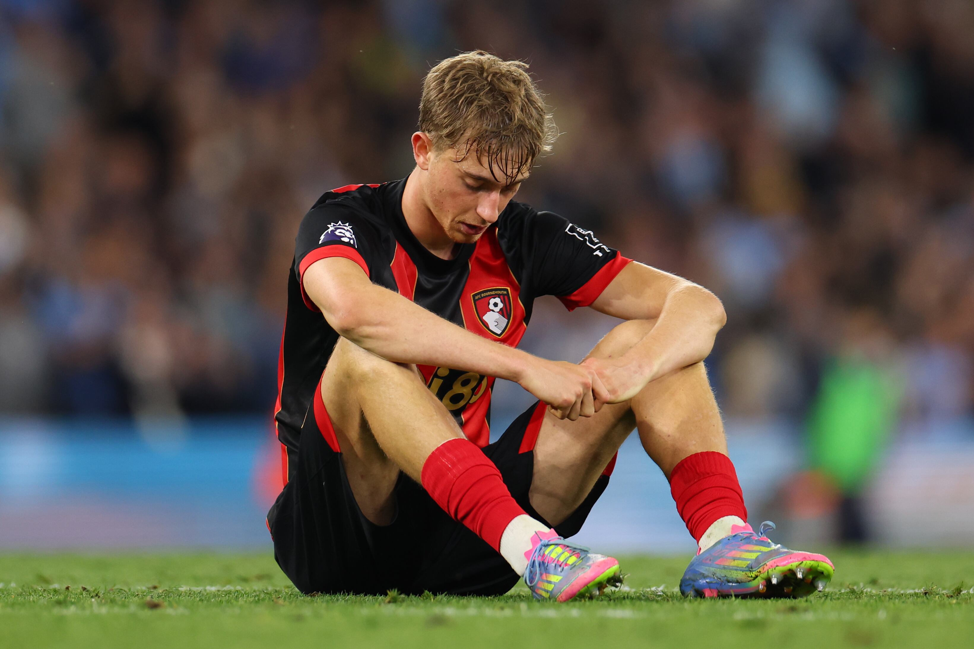 Dean Huijsen, al finalizar el partido de Premier League entre Manchester City y Bournemouth