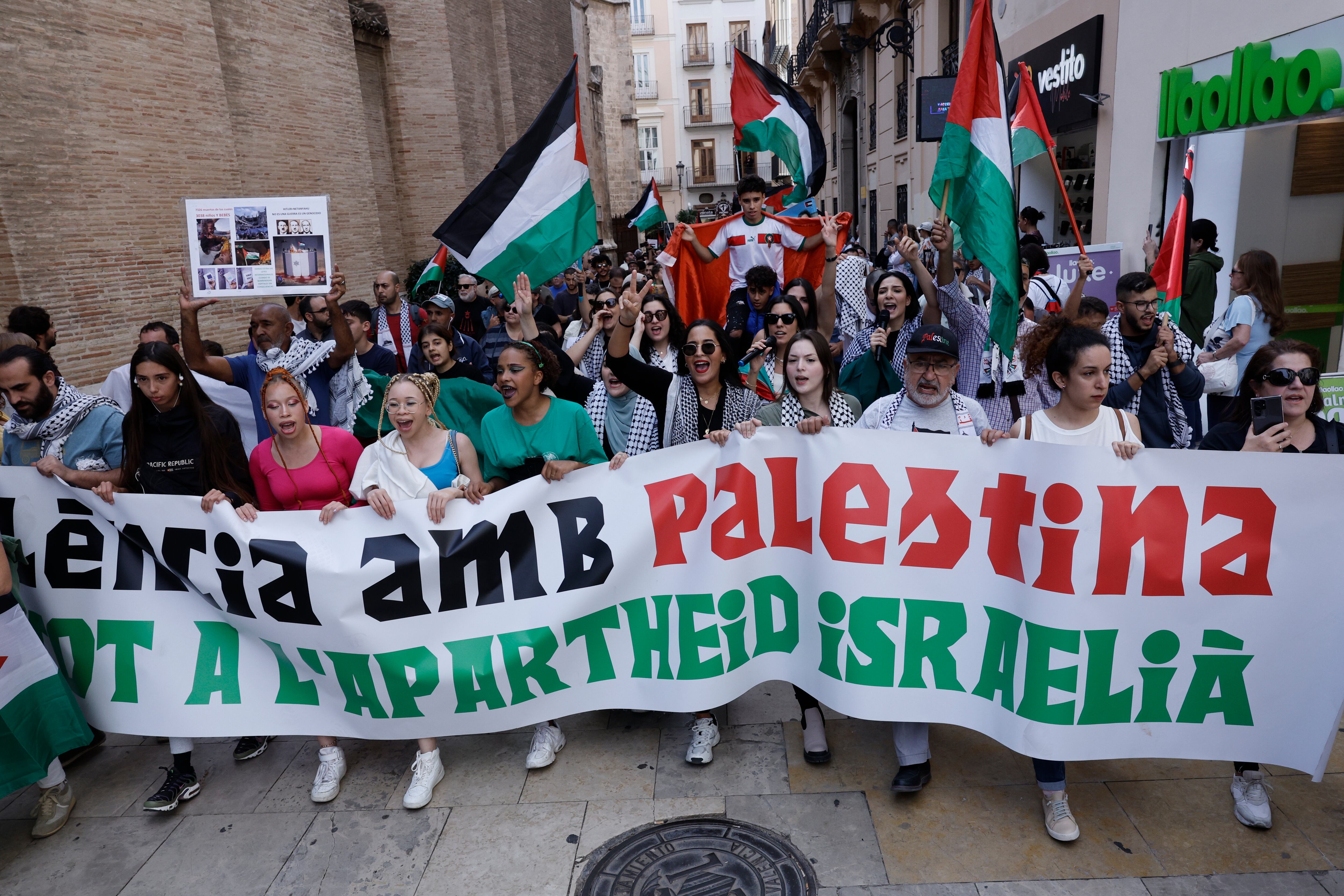 Manifestación en apoyo al pueblo palestino este domingo en València