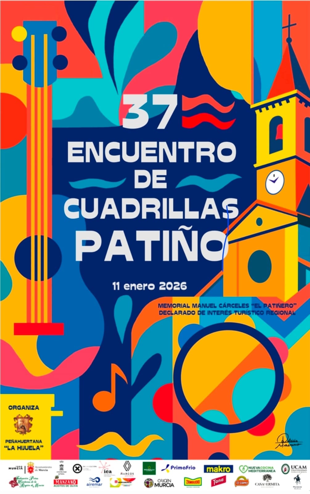 Cartel del 37º Encuentro de Cuadrillas de Patiño (Murcia)