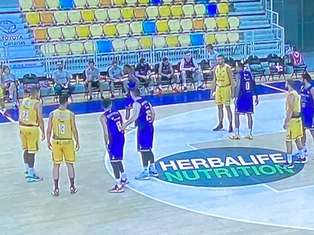 Acción del encuentro de este miércoles en el Gran Canaria Arena