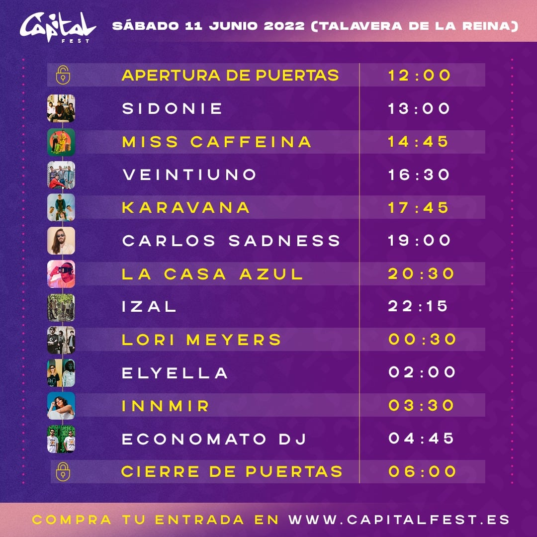 Horario del Capital Fest