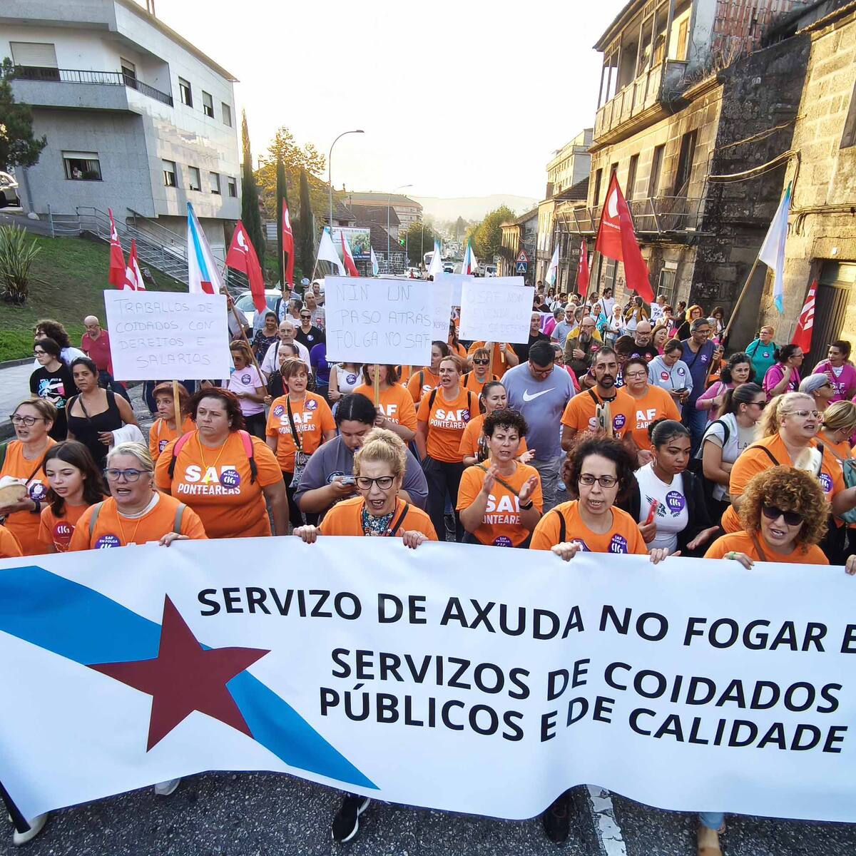 Desconvocada la huelga del SAF de Ponteareas tras 68 días de paro después de llegar a un acuerdo trabajadoras y empresa