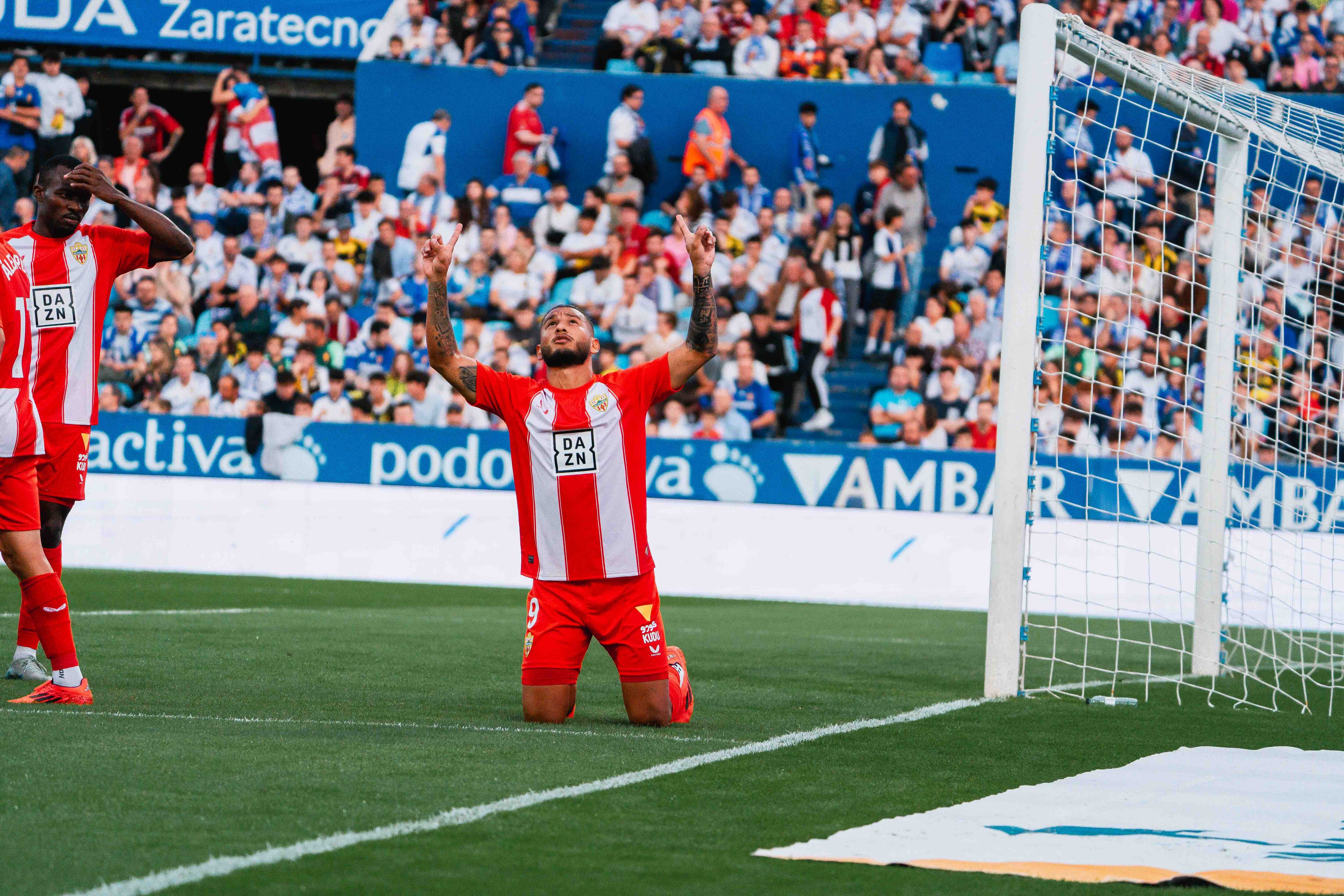 El Pichichi en La Romareda donde el Almería ganó al Real Zaragoza.