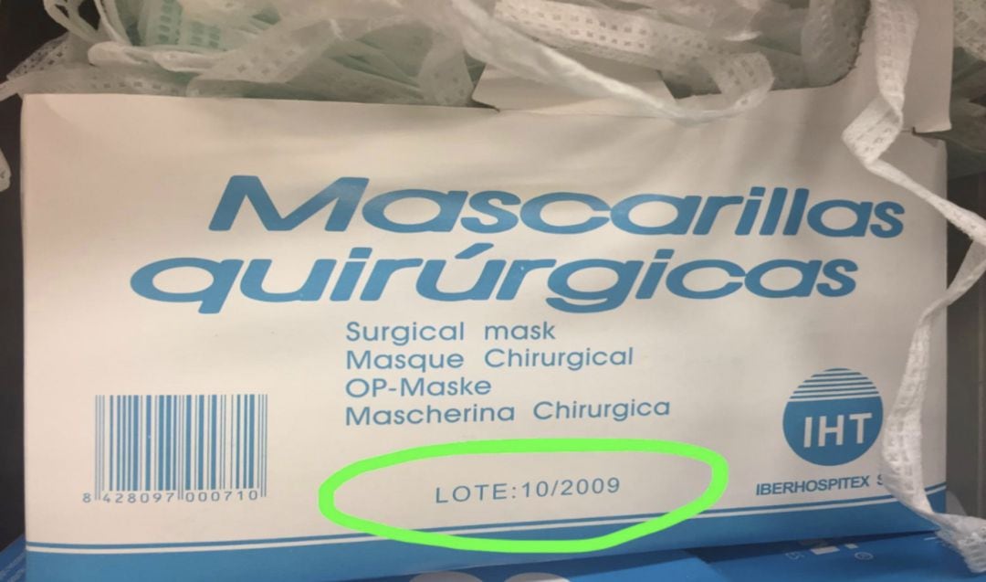 Lote de mascarillas caducadas desde 2009 según SATSE