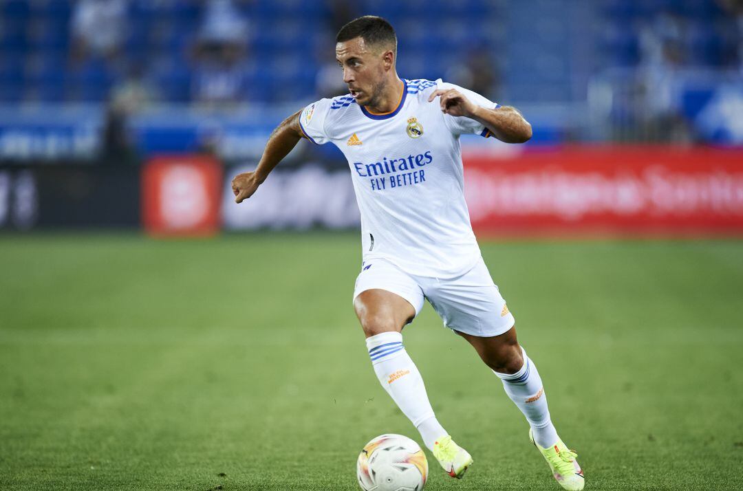 Eden Hazard, durante el partido contra el Deportivo Alavés