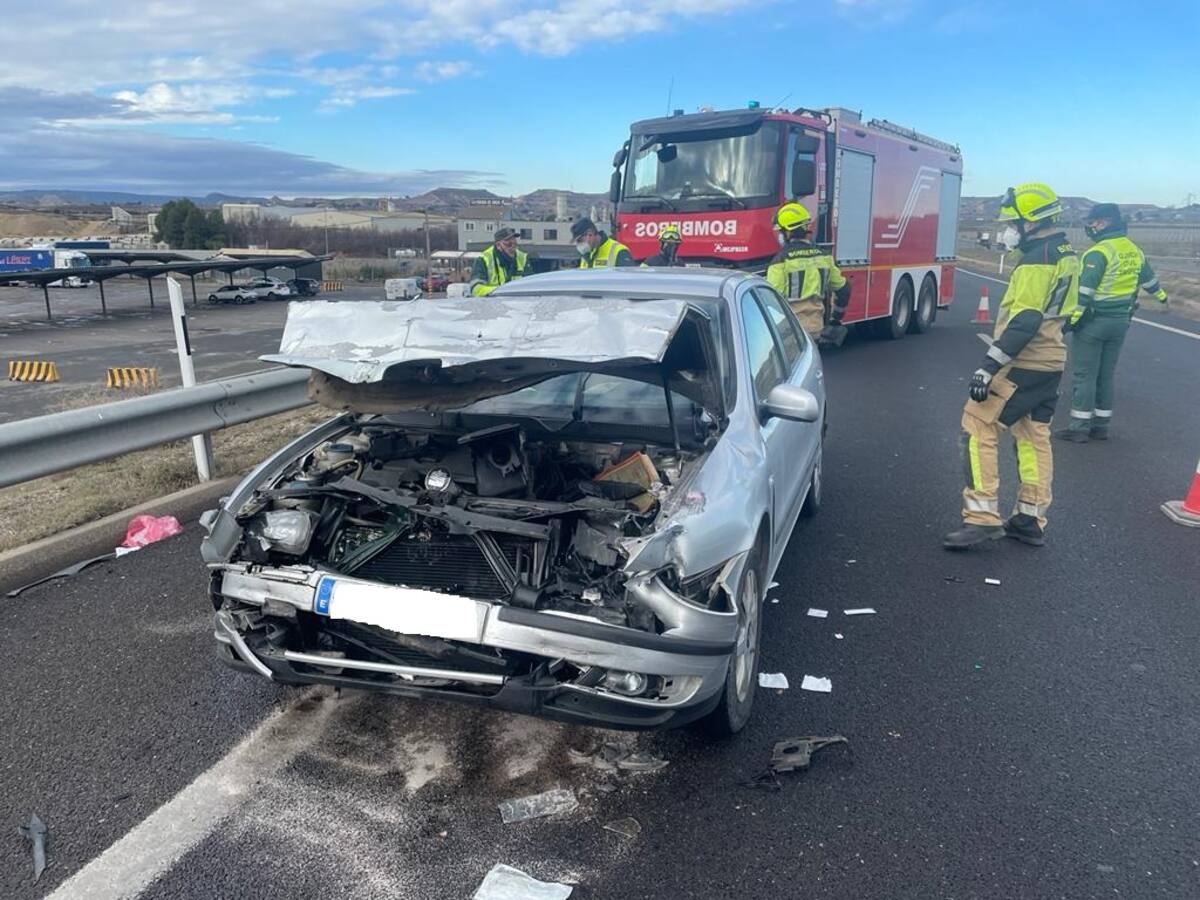 Un herido en un accidente de tráfico en Fraga