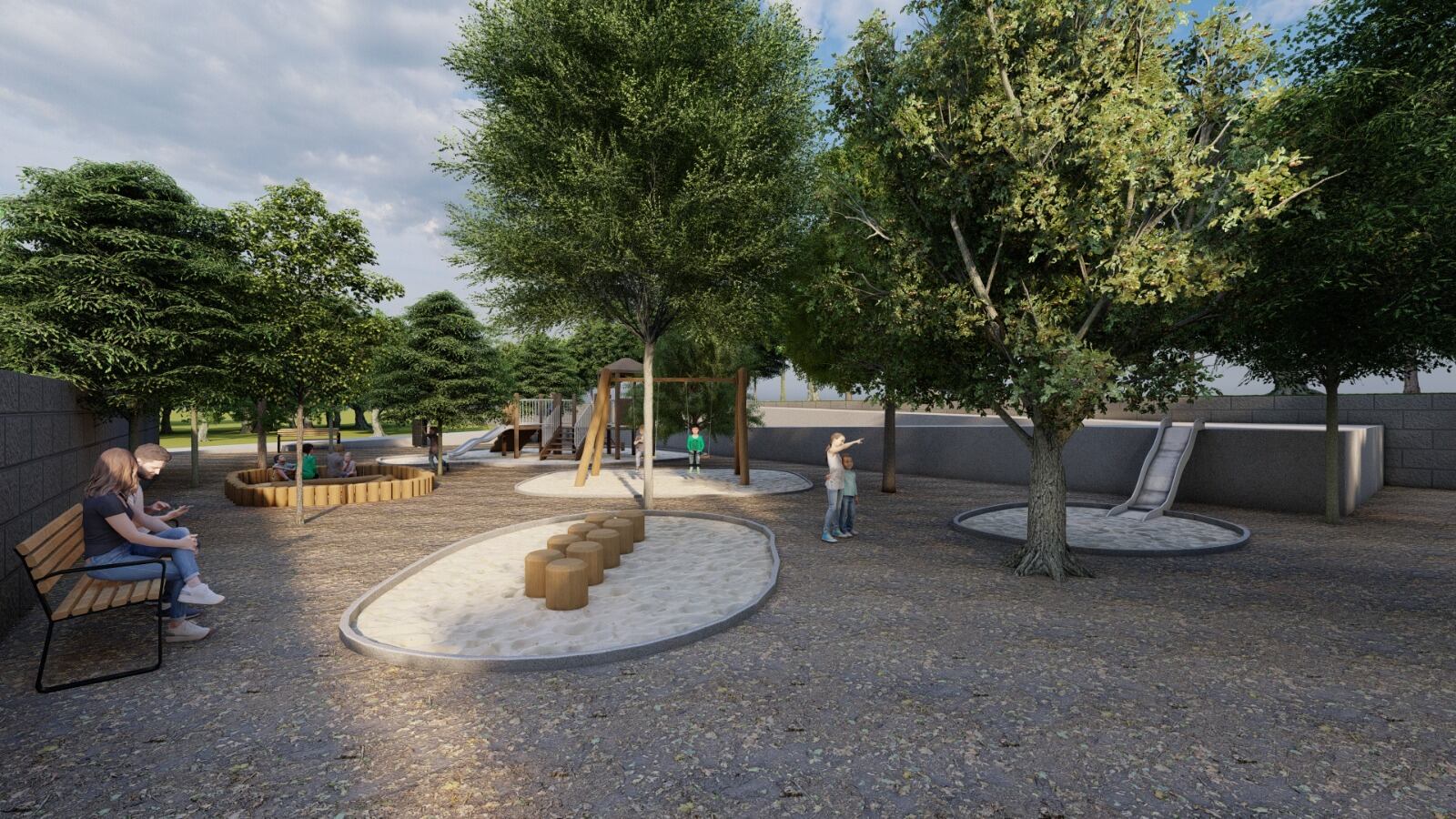 Recreación virtual de cómo será el nuevo Parc dels Somnis de Miramar