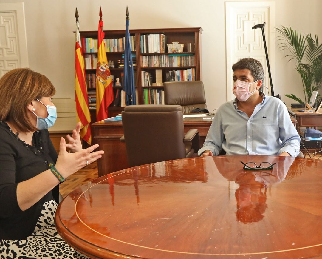 La presidenta del PPCV, Isabel Bonig, y el presidente de la Diputación, Carlos Mazón, el pasado mes de junio