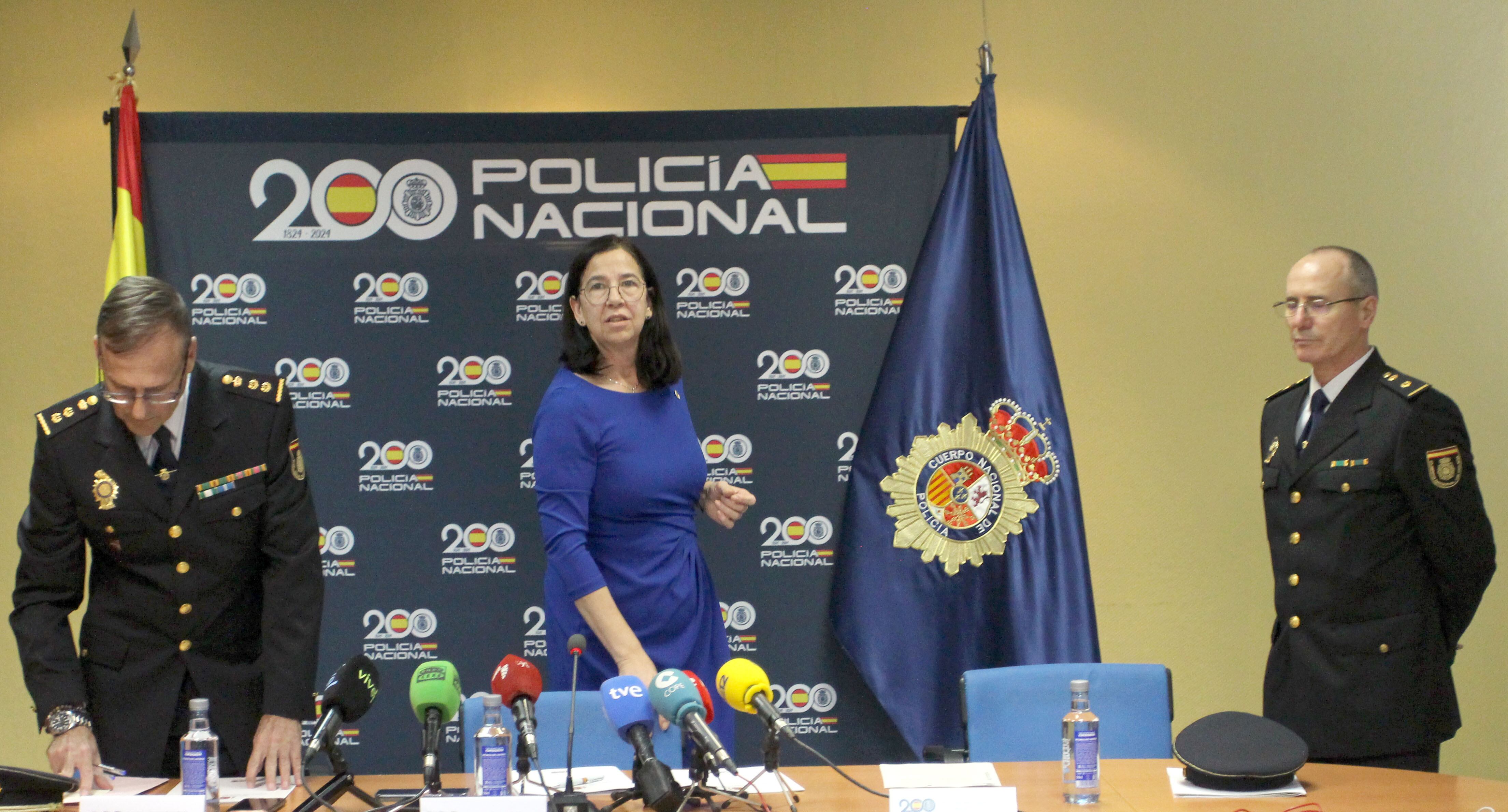 La subdelegada del Gobierno en Valladolid, Alicia Villar, informa de una operación con la que se ha desarticulado una organización criminal con base en Valladolid dedicada a estafar con la modalidad de hijos en apuros