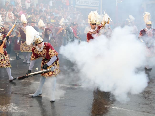 Momento de las fiestas de Caudete