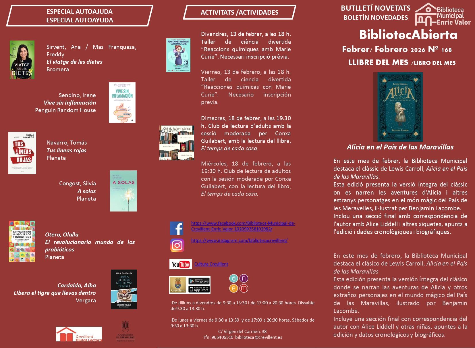 Programación bibliotecas Crevillent