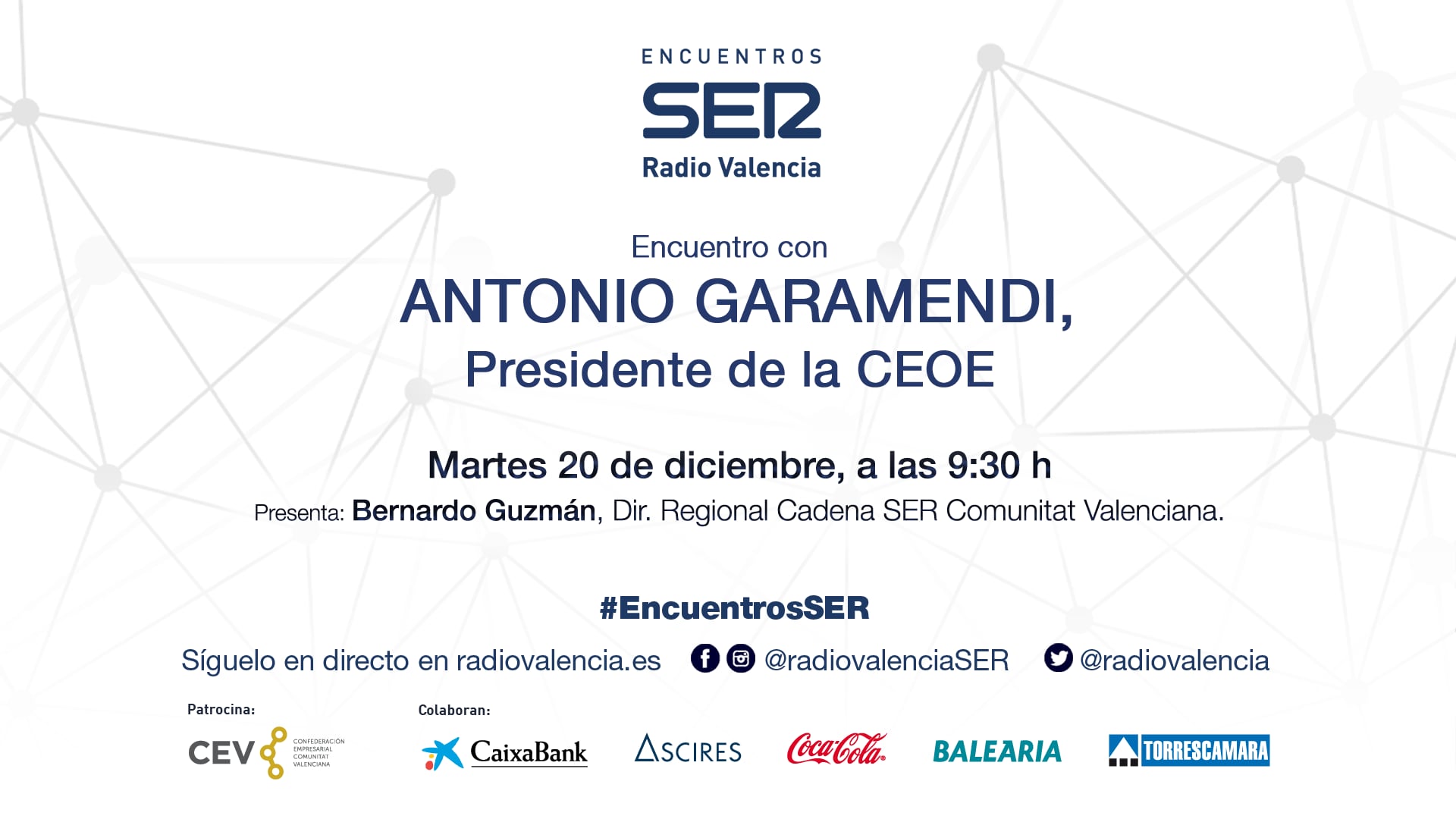 Encuentros SER: Antonio Garamendi, presidente de la CEOE