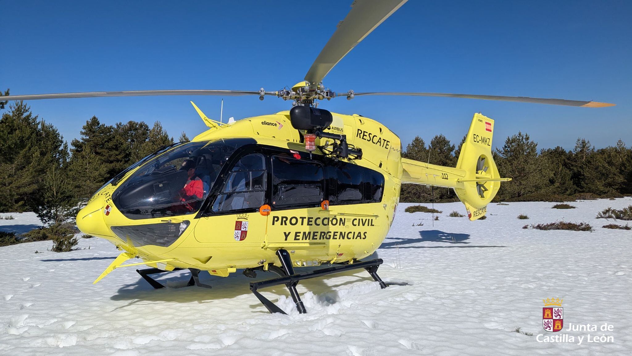 Imágenes del helicóptero de rescate