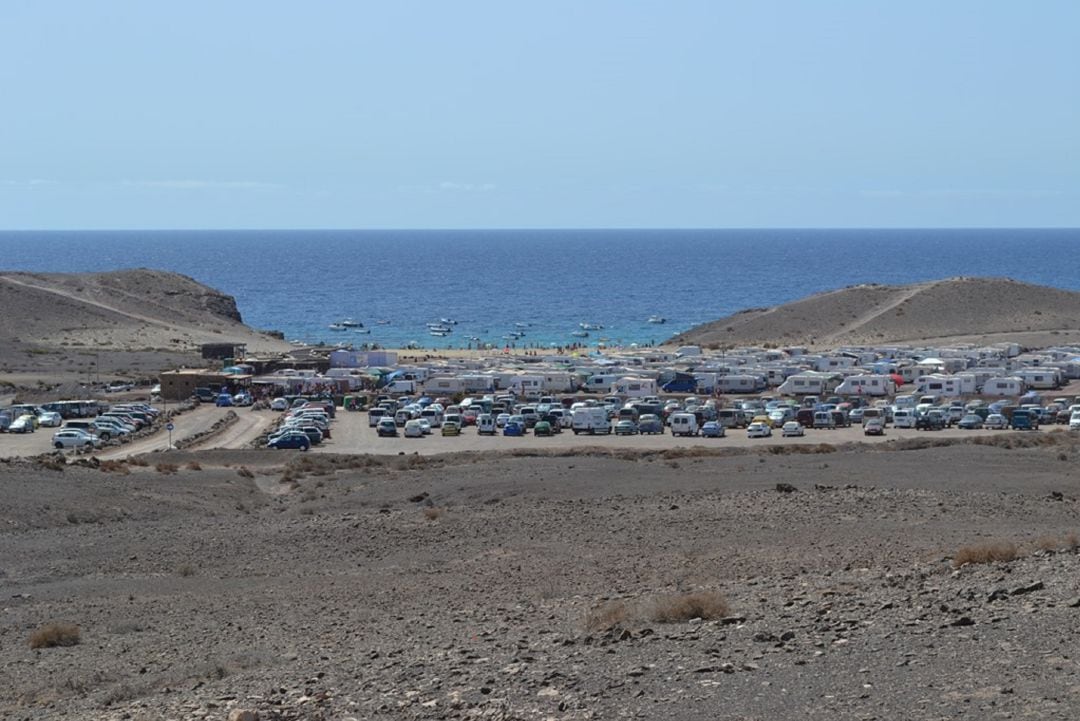 Imagen de archivo del camping de Papagayo, en el municipio de Yaiza. 