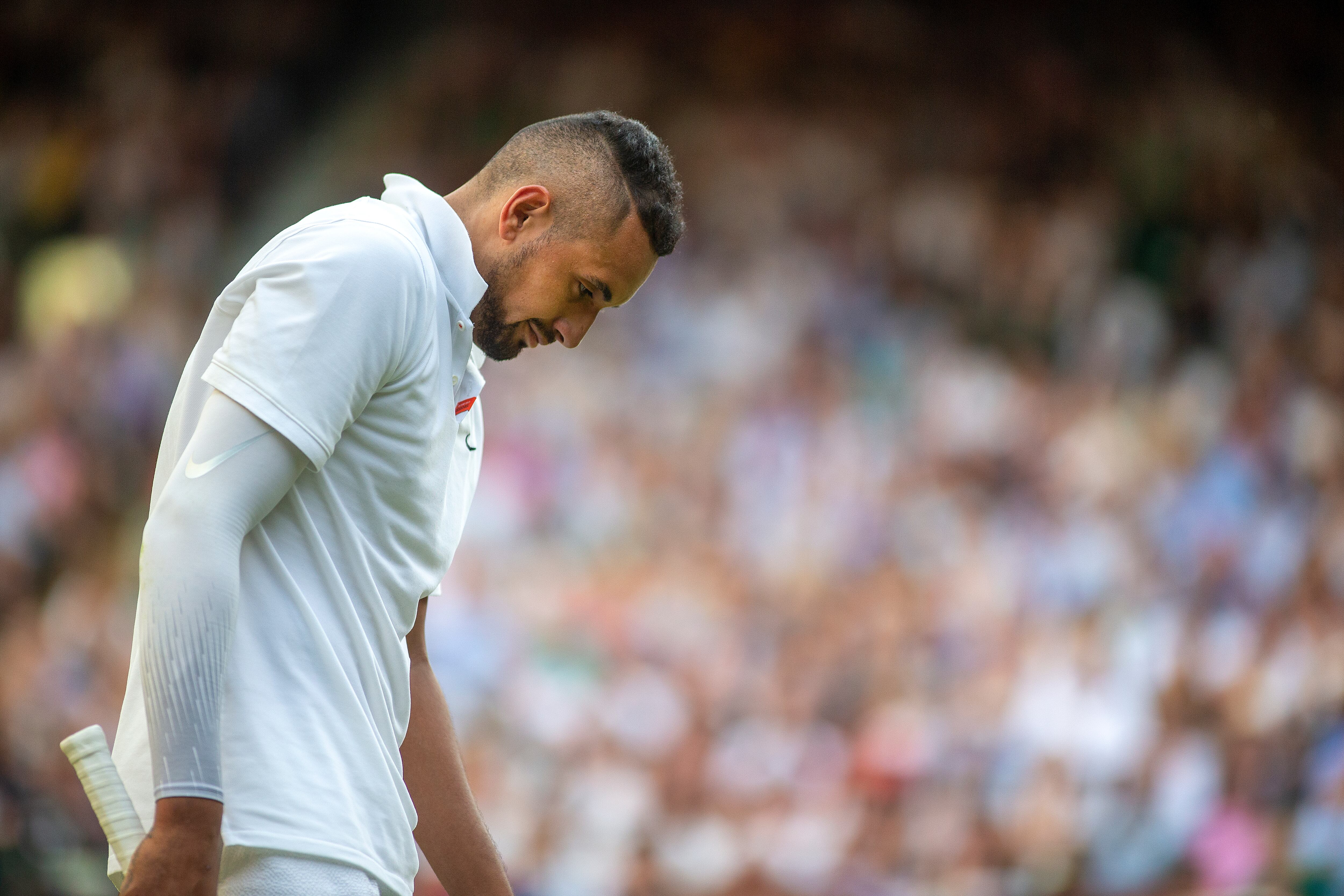 Nick Kyrgios durante su encuentro con Nadal en Wimbledon 2019.