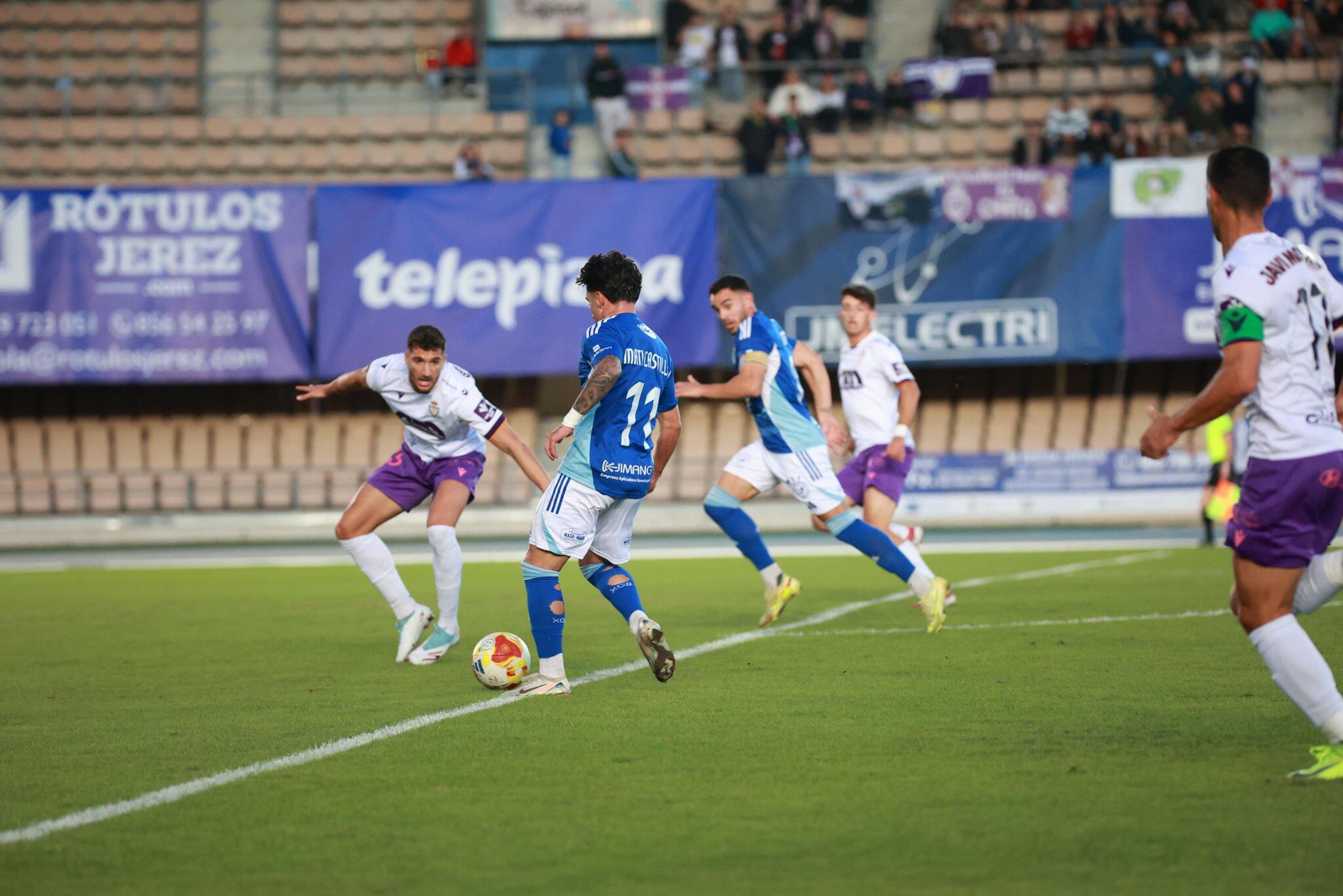 Imagen del partido entre el Xerez CD y el Real Jaén