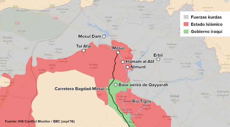 Presencia del Estado Islámico en Irak. 