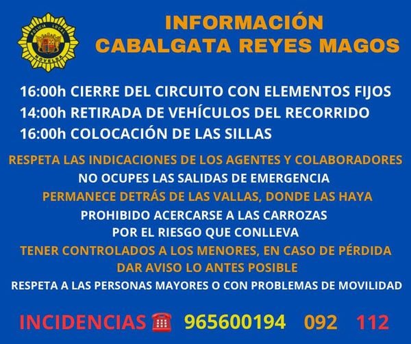 Recomendaciones de la Policía Local de Novelda