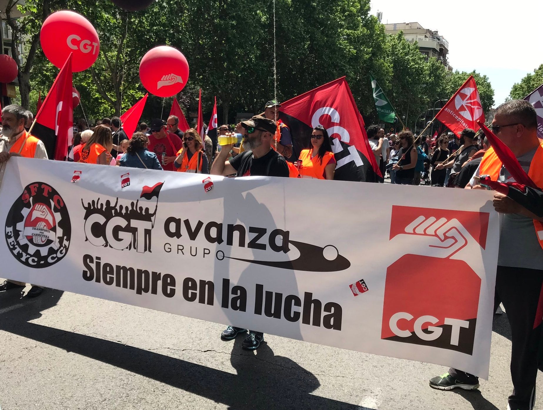 Una de las manifestaciones de la sección sindical de CGT en Avanza Interurbanos