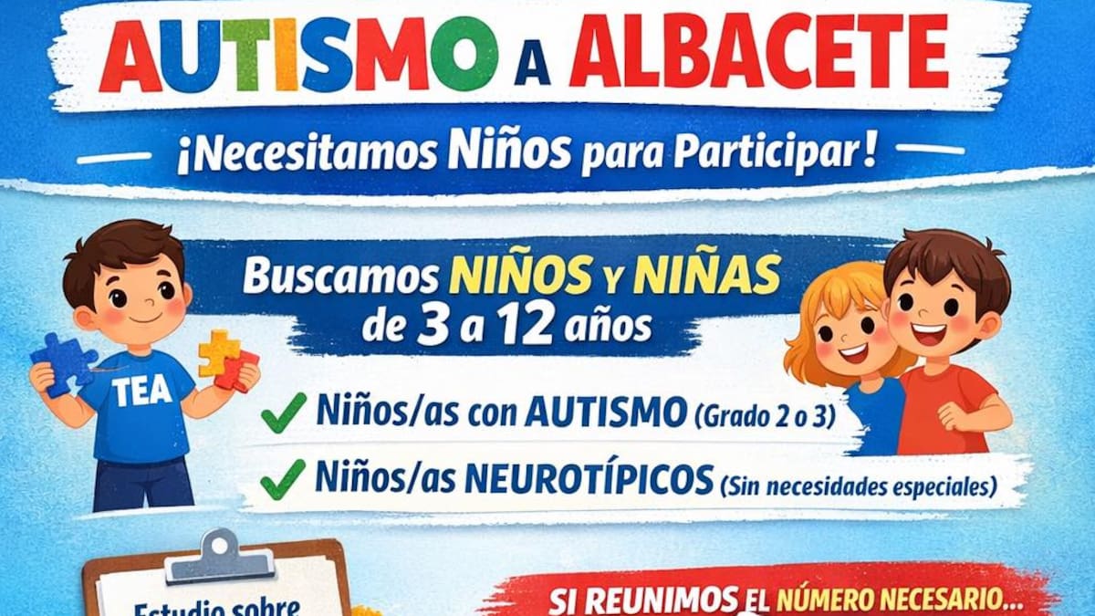 Buscan familias en La Mancha para ampliar un estudio sobre autismo