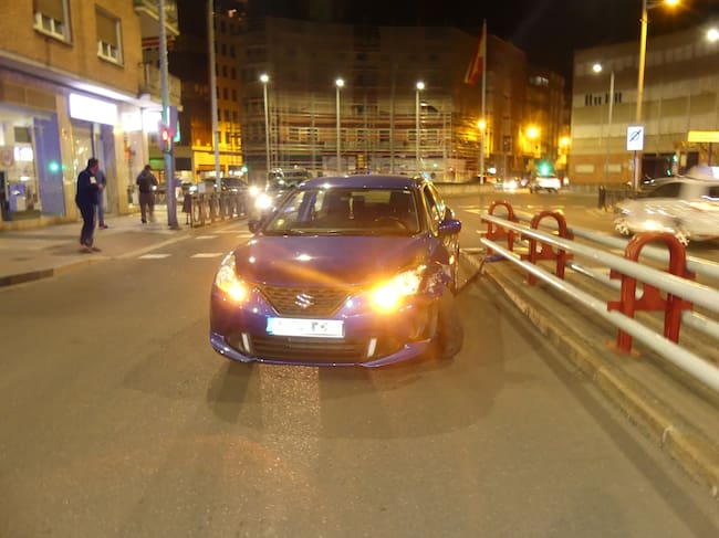 Imagen del vehículo accidentado