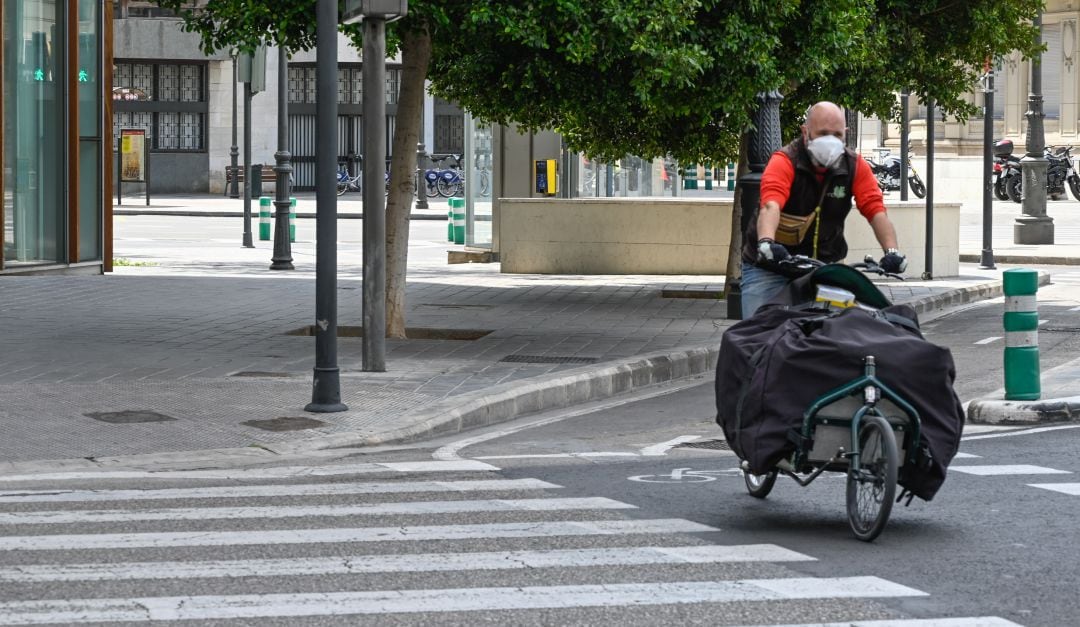 Usuario de la red de carriles bici de València