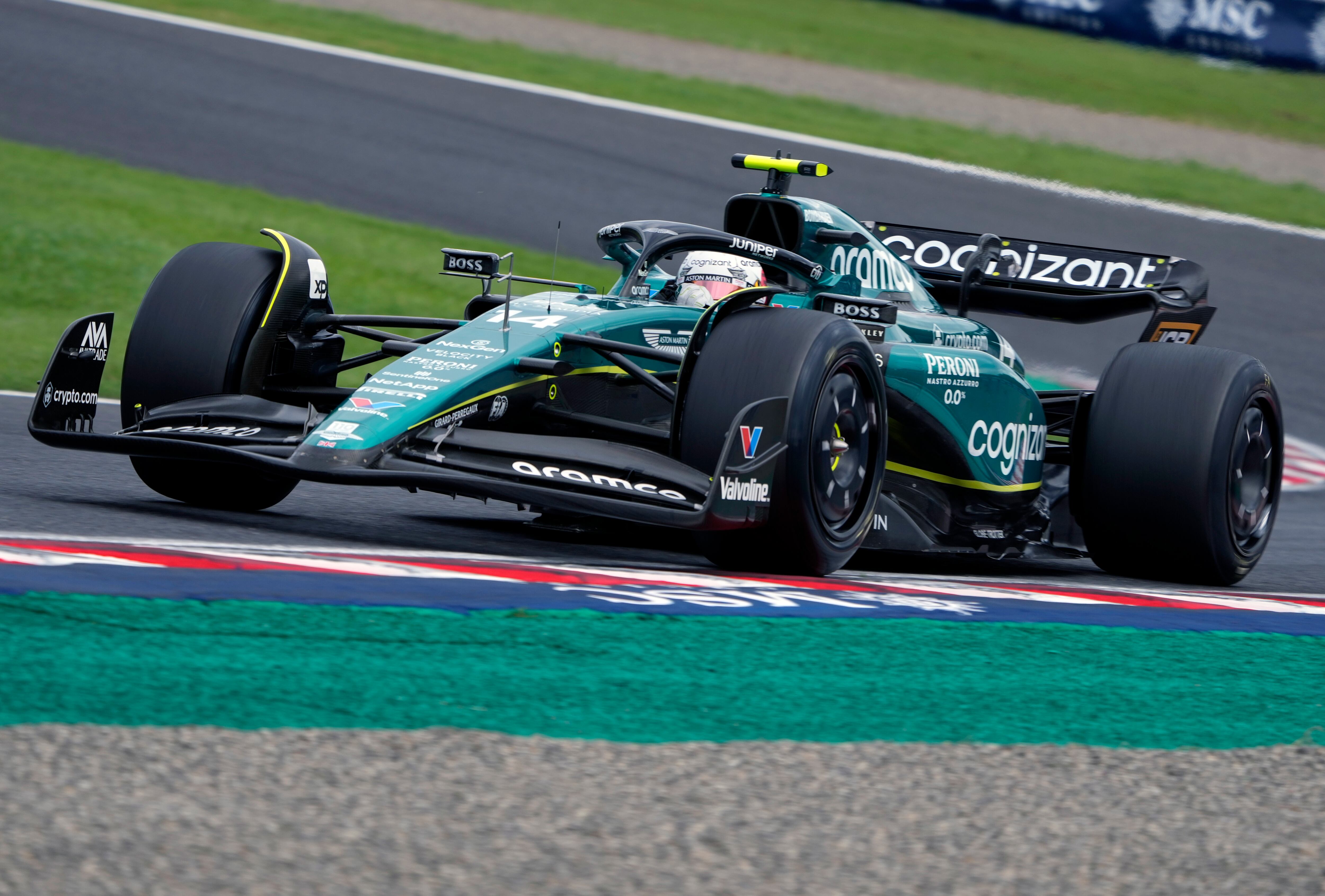 Fernando Alonso, durante la clasificación del GP de Japón hoy. EFE/EPA/FRANCK ROBICHON