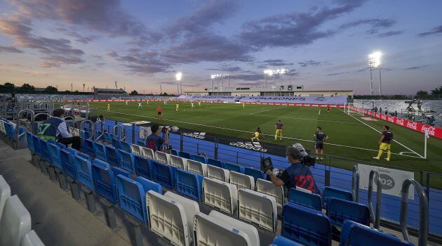 El Alfredo Di Stéfano, durante el partido ante el Villarreal