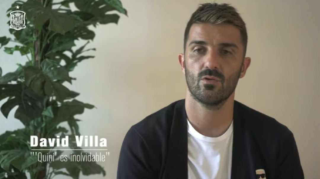 David Villa habló de Quini en una entrevista para los medios de la Federación.