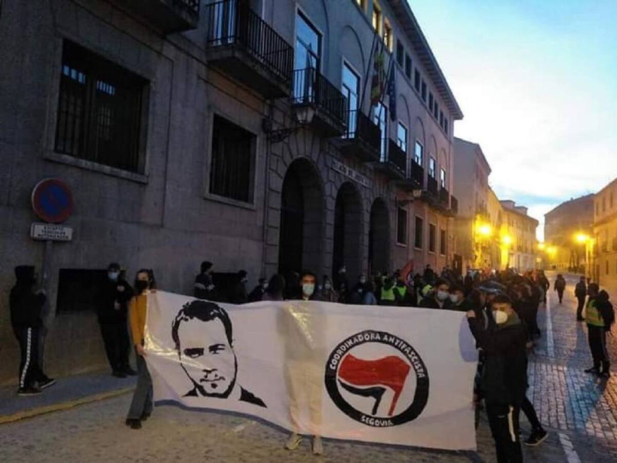 Concentración en Segovia de apoyo a Pablo Hasél