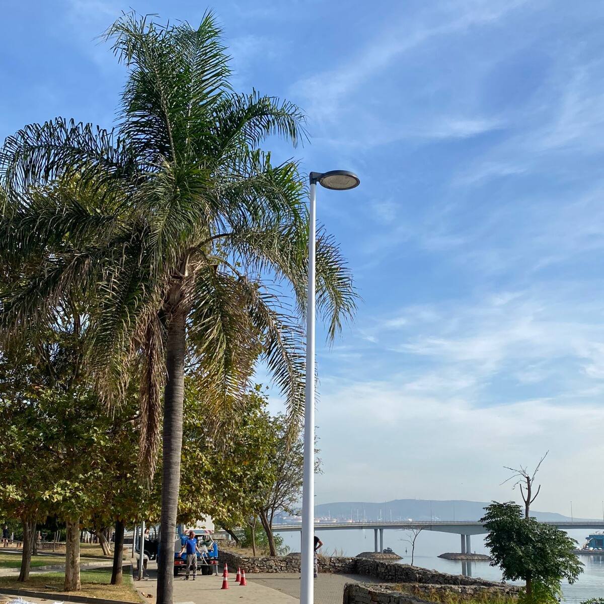 El Ayuntamiento de Algeciras comienza la renovación del alumbrado del Paseo de la Cornisa