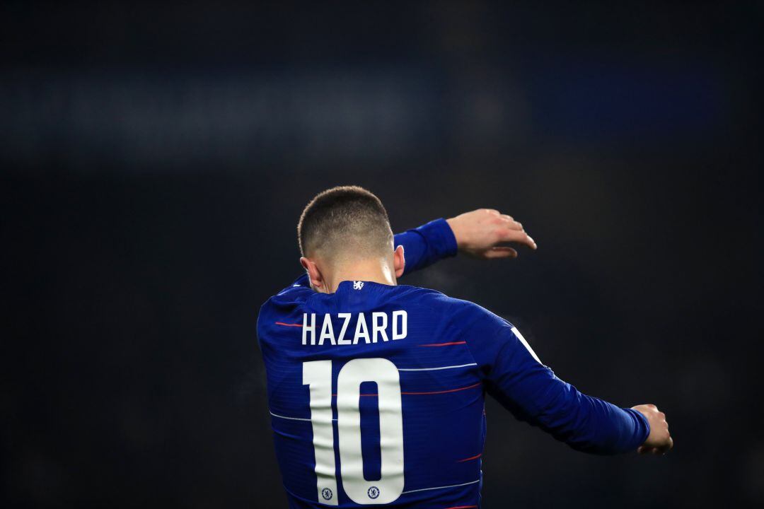 Hazard, durante el partido contra el Tottenham.