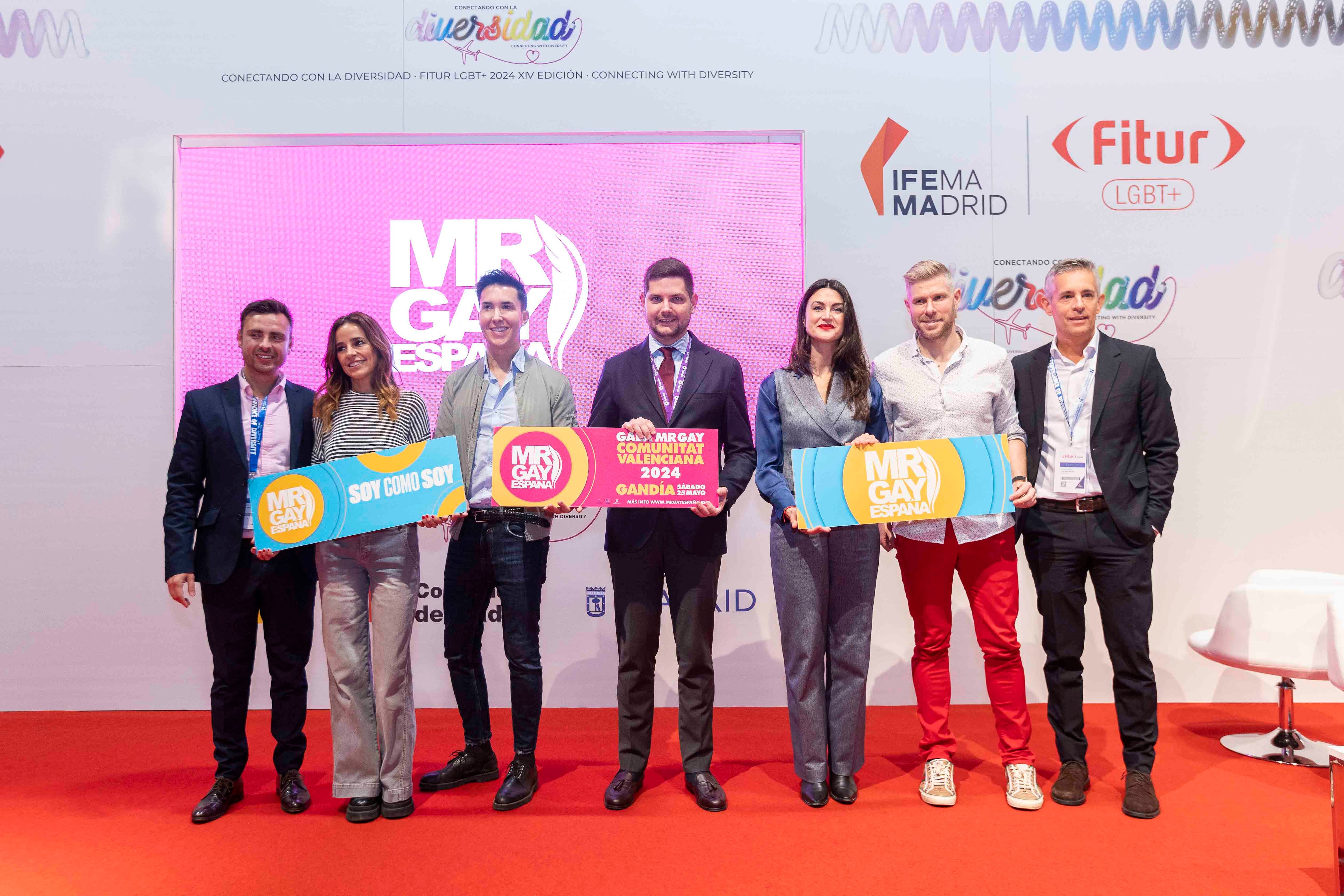 Presentación de la gala Mr Gay 2024 en Fitur.