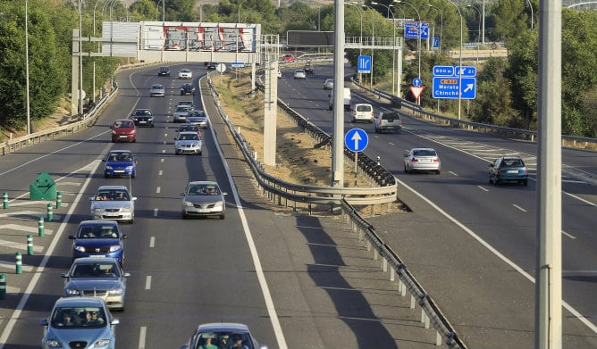 Estado de la circulación en la A-3, Carretera de Valencia, dirección Madrid