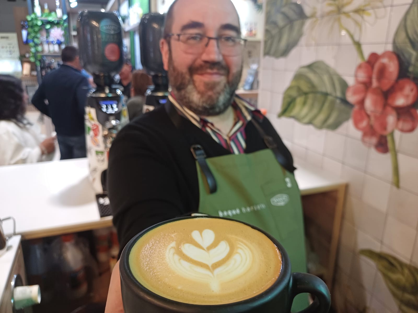 Karlos Calvo, ganador del Mejor Café Con Leche de España.