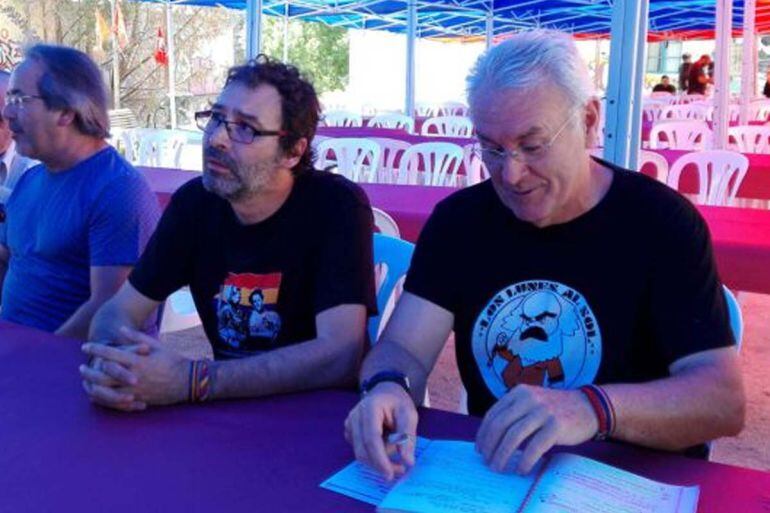 Miguel Ángel Viñas junto al ex-Coordinador Federal de IZquierda Unida, Cayo Lara