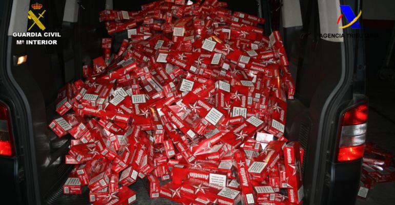 Imatge de part dels paquets de tabac decomissats en l&#039;operació.B